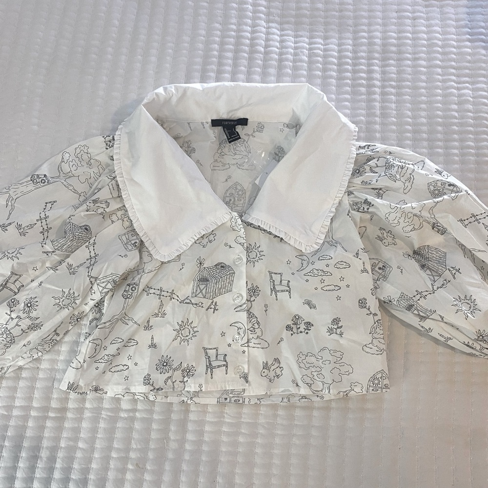 Forever 21 Graphic Blouse